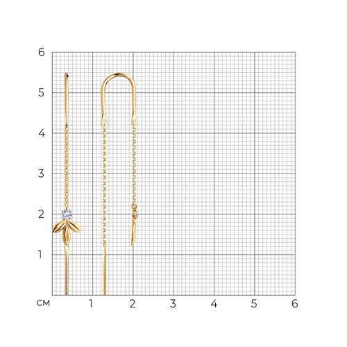 Серьги из золота с фианитами (Арт.0200183)