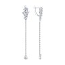 Серьги из серебра с фианитами (Арт.94022732)