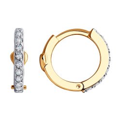 Серьги из золота с фианитами (Арт.028838)