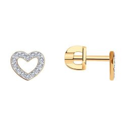 Серьги из золота с фианитами (Арт.029933)