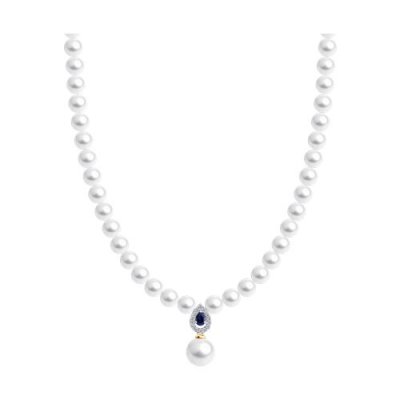 Колье золотое пробы 585 с миксом камней (Арт.79-70018)