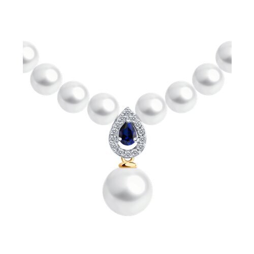 Колье золотое пробы 585 с миксом камней (Арт.79-70018)