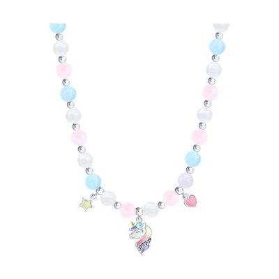 Колье из золочёного серебра с миксом камней (Арт.83070066)