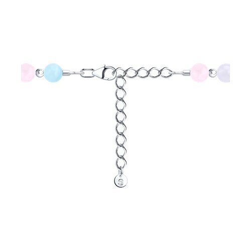 Колье из золочёного серебра с миксом камней (Арт.83070066)