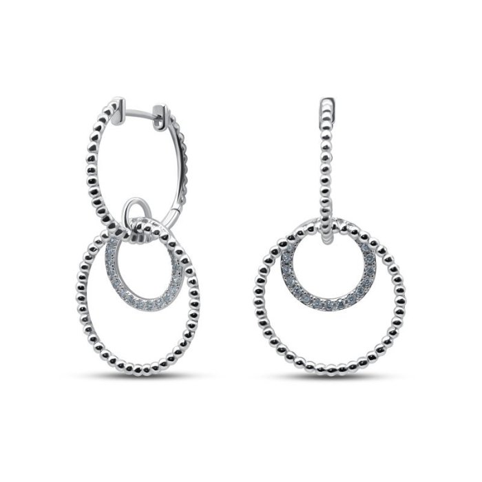 Серьги Серебряные крылья (Арт.022028770a_kubcirkonii)