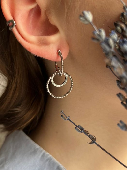 Серьги Серебряные крылья (Арт.022028770a_kubcirkonii)