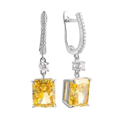 Серьги из серебра с фианитом (Арт.cz-e04302-x-w-y-x-w)