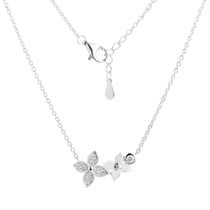 Ожерелье из серебра с фианитом (Арт.cz-n04037-x-w-w-x-w)