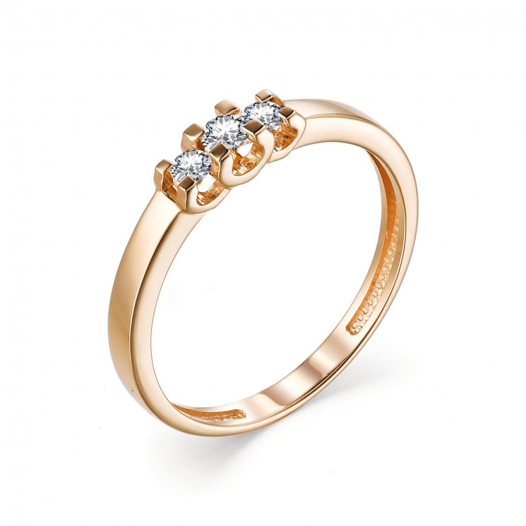 Кольцо из золота с бриллиантом Алькор КЮЗ (Золото) 13248-100
