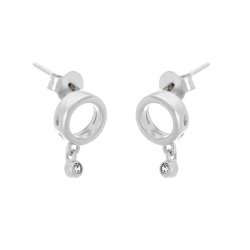 Серьги из серебра с фианитом (Арт.hl-e26e21-x-w-w-x-x)