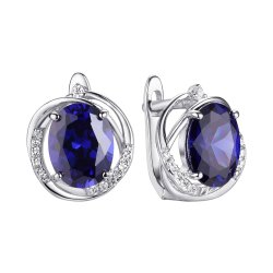 Серьги из серебра с фианитом (Арт.pd-e00958-x-w-dt-x-w)