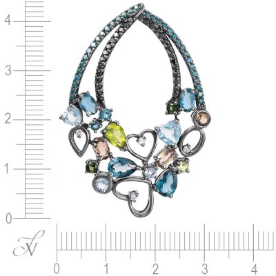 Кулон с бриллиантами «Сердца акварели» из золота 585° My Jewels (арт.AASP3161)
