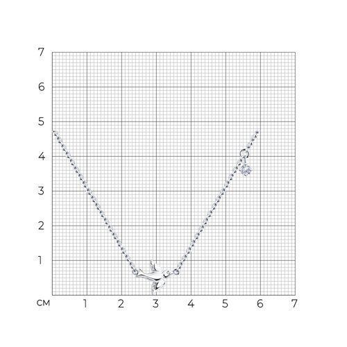 Колье из серебра с фианитом (Арт.94070451)