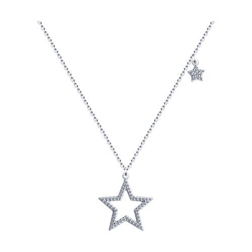 Колье из серебра с фианитами (Арт.94070650)
