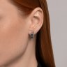 Серьги золотые пробы 585 с миксом камней (Арт.728686-3)