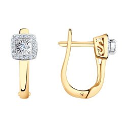 Серьги из золота с бриллиантами (Арт.1020721)