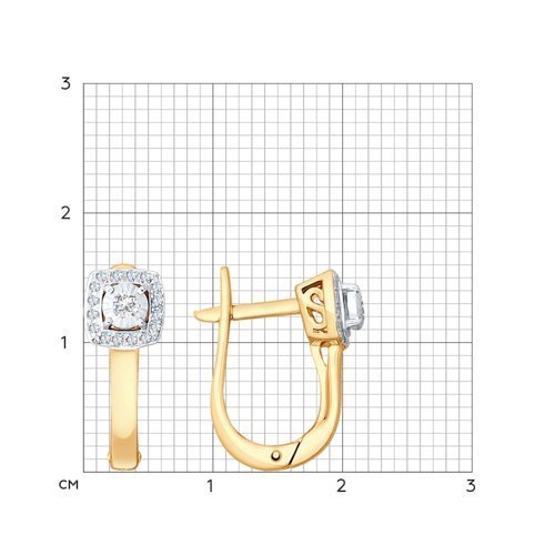 Серьги из золота с бриллиантами (Арт.1020721)