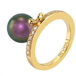 Кольцо из серебра с жемчугом и кристаллом swarovski (Арт.zar-14-10-19-g)
