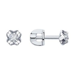 Серьги из белого золота с бриллиантами (Арт.1021894-3)