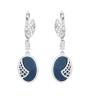 Серьги серебряные с керамикой и фианитами «Ceramic Eclipse» Fresh Jewelry (арт.TC-E01119-Вl-W-W-X-X)