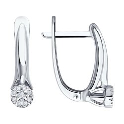 Серьги из белого золота с бриллиантами (Арт.1022149-3)