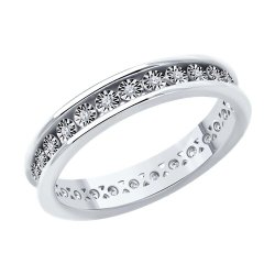 Кольцо из белого золота с бриллиантами (Арт.1012661-3)