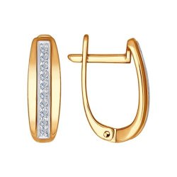 Серьги из золота с бриллиантами (Арт.1021060)