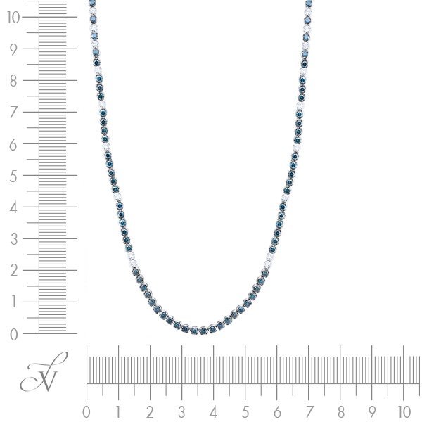 Ожерелье из белого золота с бриллиантом (Арт.n8097_kl_dl_wg)