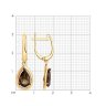 Серьги из золочёного серебра с раухтопазами (Арт.92022806)