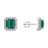 Серьги из серебра с агатами и фианитами (Арт.92022852)