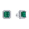 Серьги из серебра с агатами и фианитами (Арт.92022852)