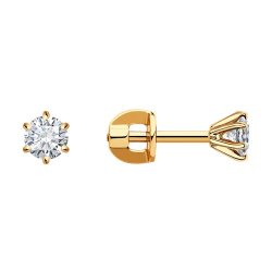 Серьги из золота с бриллиантами (Арт.1021860-66)