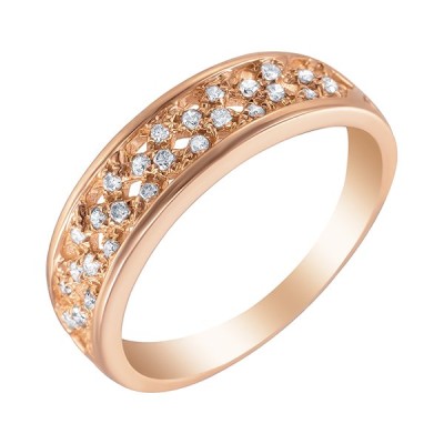 Кольцо из золота с бриллиантом (Арт.r27147_dn_pink)