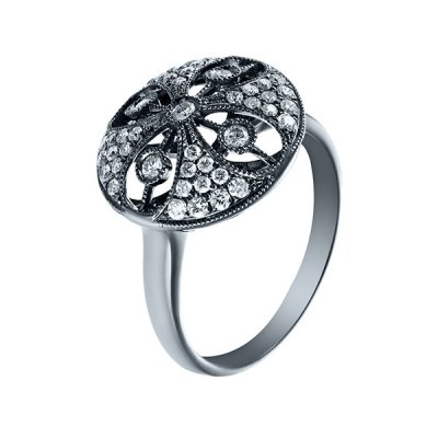 Кольцо с бриллиантами «Вечерний Вальс» из белого золота JVG (арт.R35488_KO_WG)