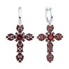 Серьги из серебра с фианитами «Алая Вера» Соколов (арт.94027499)