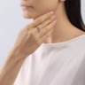 Кольцо из золота с бриллиантами и изумрудом (Арт.3010600)