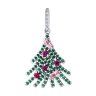 Подвеска из серебра с корундами и фианитами (Арт.94033245)