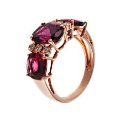 Кольцо из золота с бриллиантом и родолитом (Арт.rg-30789.a_rh_pink) Кольцо из золота с бриллиантом и родолитом (Арт.rg-30789.a_rh_pink)