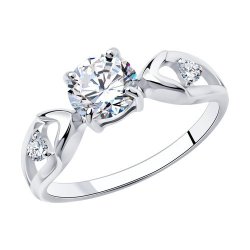 Кольцо из серебра с фианитами (Арт.94-110-00741-1)