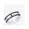 Кольцо из серебра с фианитами «Черный Кросс» Соколов (арт.94-110-01514-1)