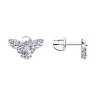 Серьги из серебра с фианитами (Арт.94-122-01314-1)