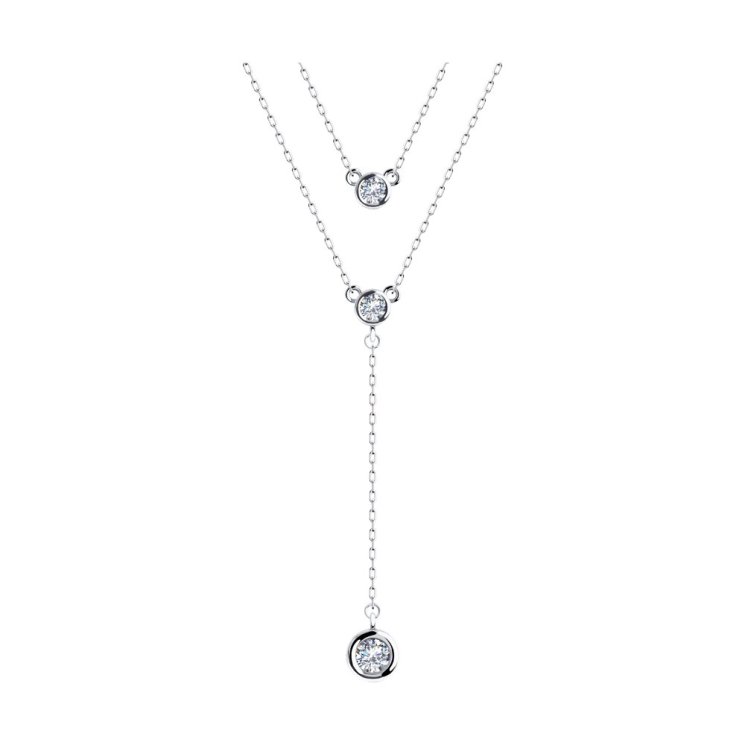 Колье из серебра с фианитами (Арт.94070829-91)