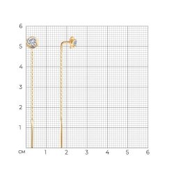 Серьги из золота с фианитами (Арт.51-123-02327-1)