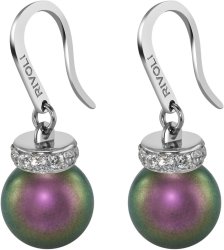 Серьги из серебра с жемчугом и кристаллом swarovski (Арт.abs-1-10-19-s)