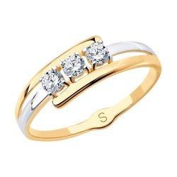 Кольцо из золота с фианитами (Арт.017900)
