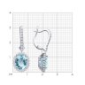 Серьги из белого золота с бриллиантами и аквамарином (Арт.6024465-3)