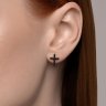 Серьги из серебра с фианитами (Арт.94026495)