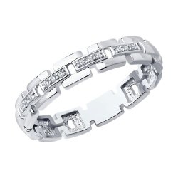 Кольцо из белого золота с бриллиантами (Арт.52-210-01697-1)