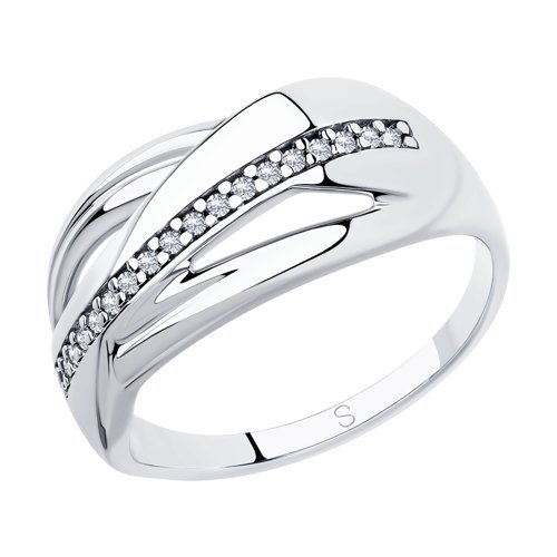 Кольцо из серебра с фианитами (Арт.94012880)