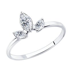 Кольцо из серебра с фианитами (Арт.94013489)